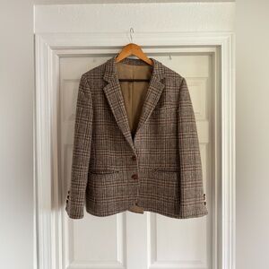 Welsh Tweed Blazer, Brown Tones, Size 16